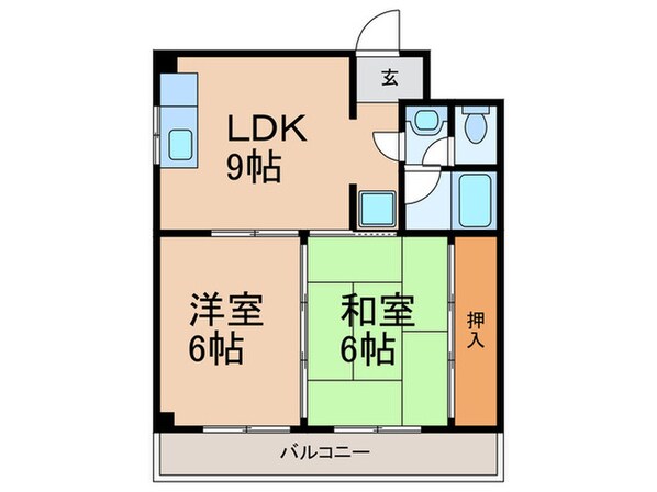 萬清ハイツの物件間取画像